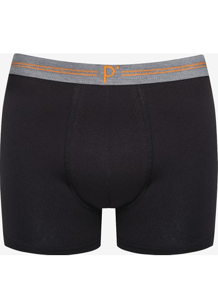 Black Basic 3lü Siyah Boxer