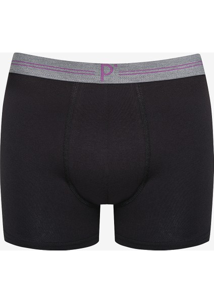 Black Basic 3lü Siyah Boxer