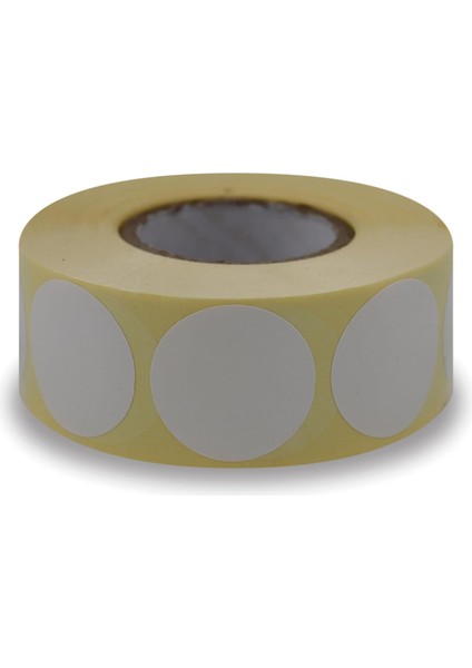 Etiket 30MM Çap Ruloda 1000 Adet 40MM Kuka Çapında Baskısız Nokta Etiketi