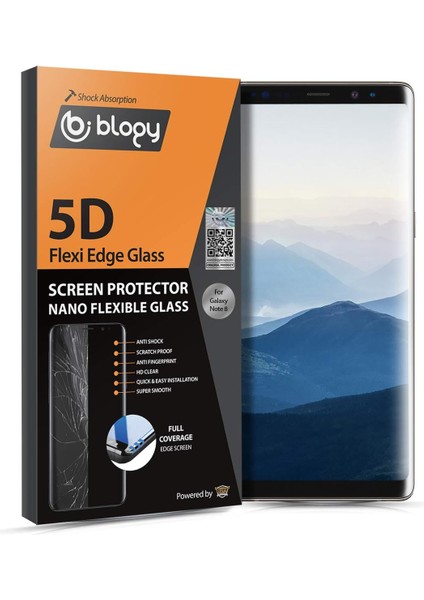 Galaxy Note 8 Flexi Edge 5d Ekran Koruyucu