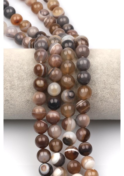 Madagaskar Akik Doğaltaş Dizi 10 mm Küre Kesim