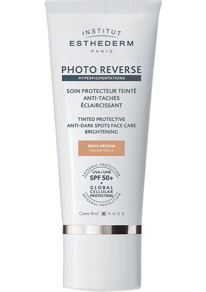 Institut Esthederm Photo Reverse Tinted - Renkli Nemlendirici Medium Light 50 ml