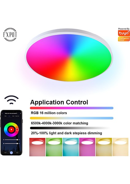 Akıllı Wifi Uzaktan Kumandalı Tavan Lambası (Yurt Dışından)