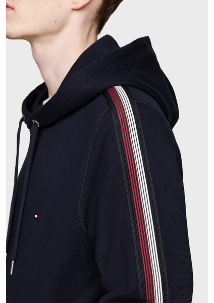 Pamuklu Regular Fit Kanguru Cepli Kapüşonlu Sweat Erkek Sweat MW0MW37225 Dw5