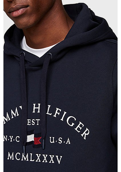 Pamuklu Regular Fit Kanguru Cepli Kapüşonlu Sweat Erkek Sweat MW0MW37244 Dw5