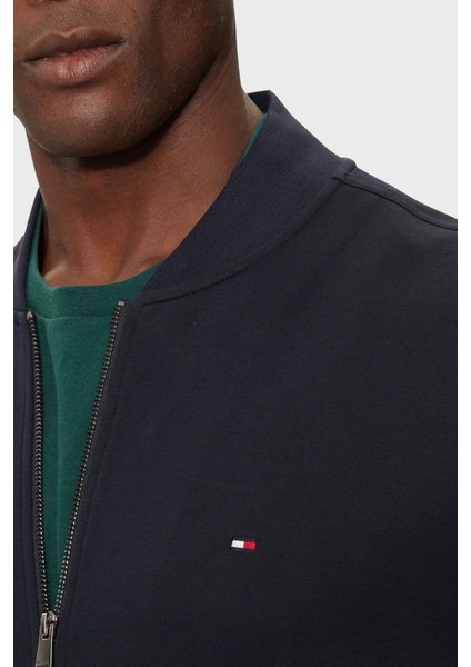 Pamuk Karışımlı Regular Fit Kolej Yaka Fermuarlı Sweat Erkek Sweat MW0MW37357 Dw5