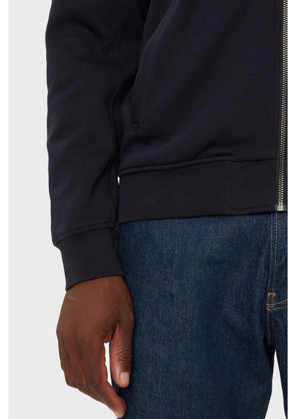 Pamuk Karışımlı Regular Fit Kolej Yaka Fermuarlı Sweat Erkek Sweat MW0MW37357 Dw5