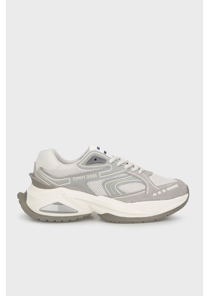 Logolu Deri Karışımlı Kalın Tabanlı Sneaker Ayakkabı Bayan Ayakkabı EN0EN02620 P06