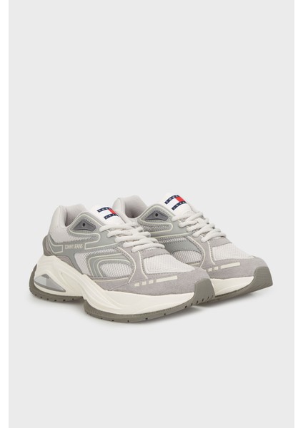 Logolu Deri Karışımlı Kalın Tabanlı Sneaker Ayakkabı Bayan Ayakkabı EN0EN02620 P06