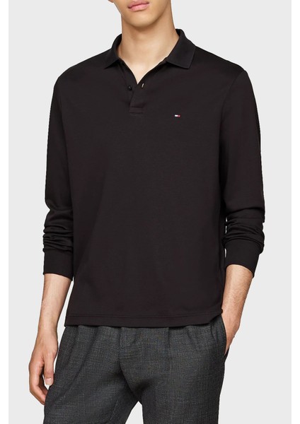 Pamuklu Regular Fit Polo Yaka Sweat Erkek Polo Yaka Sweat MW0MW37317 Bds