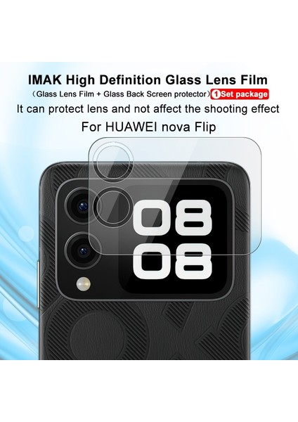 1 Takım Imak Lens + Arka LCD Film Huawei Nova Flip Için (Yurt Dışından)