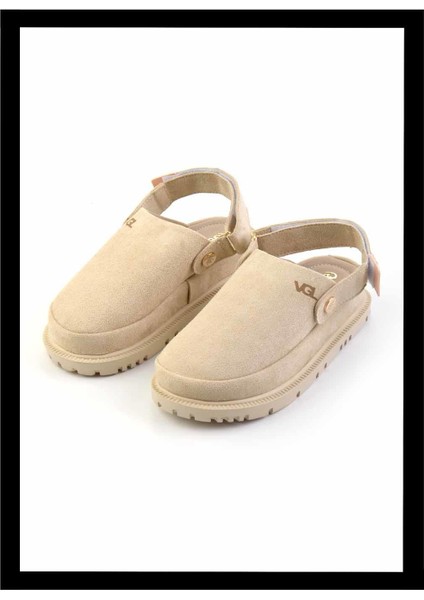 Bej Süet Kadın Terlik K04058120002