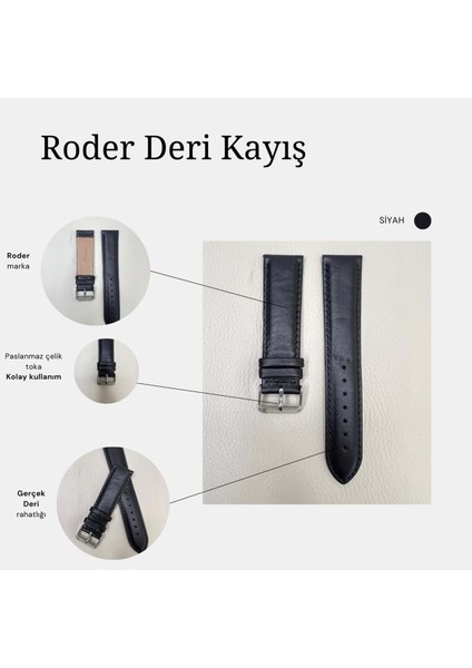 R4106S Roder Deri Kayış Xl - D.blue - 18MM