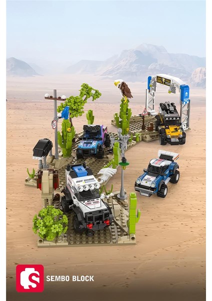 Cool Convoy Porscche Off-Road 268 Parça Yapı Blokları LEGO ile Uyumlu (714316)