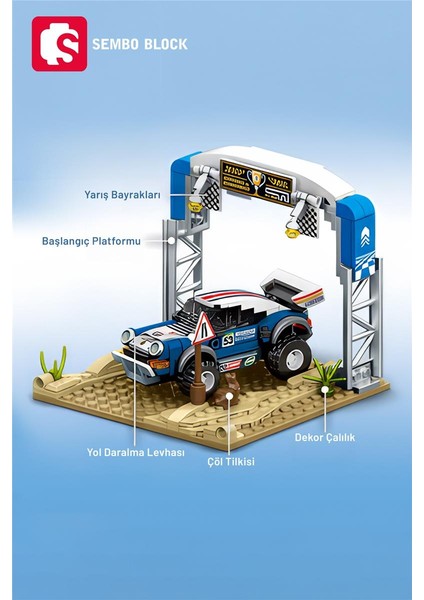 Cool Convoy Porscche Off-Road 268 Parça Yapı Blokları LEGO ile Uyumlu (714316)