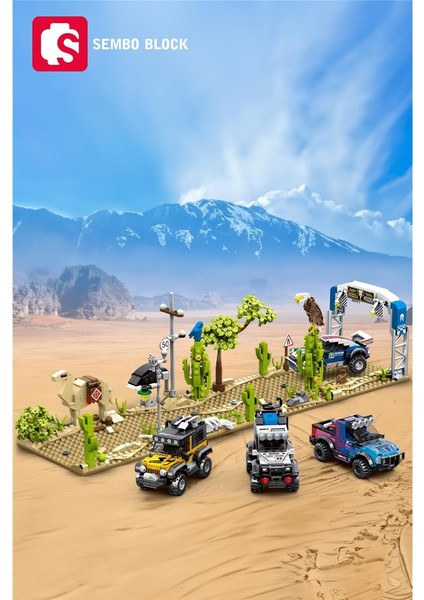 Cool Convoy Porscche Off-Road 268 Parça Yapı Blokları LEGO ile Uyumlu (714316)