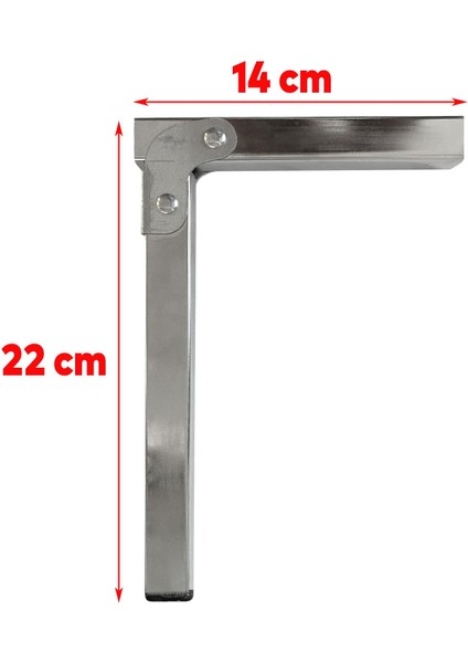 4 Adet 22 cm Metal Katlanır Siyah Taban Yer Sofrası - Sini Altı Mobilya Ayak