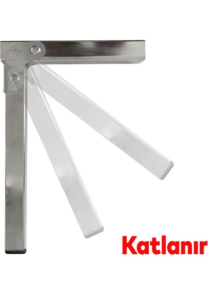 4 Adet 22 cm Metal Katlanır Siyah Taban Yer Sofrası - Sini Altı Mobilya Ayak