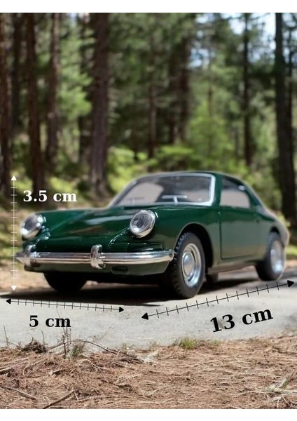 Nostaljik Metal Çek Bırak Araba Yeşil Kapılar Açılır ( 1/36 Ölçek ) Mod 2