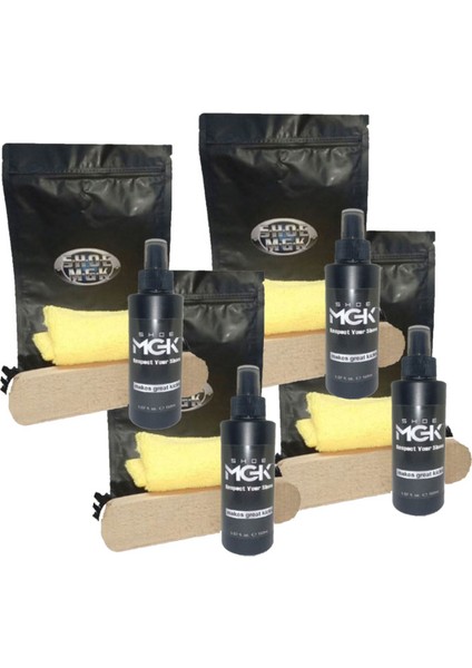 Mgk XFACTOR-92-2:0349 Shoe Cleaner 4TANEX150 ml Ayakkabı Temizleyici Sprey ve Yanında Bez ile Fırça