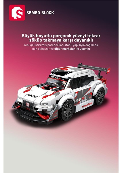 Sembo Block Speed Alliance Suta Racing Team 224 Parça Yapı Blokları LEGO ile Uyumlu (714028)