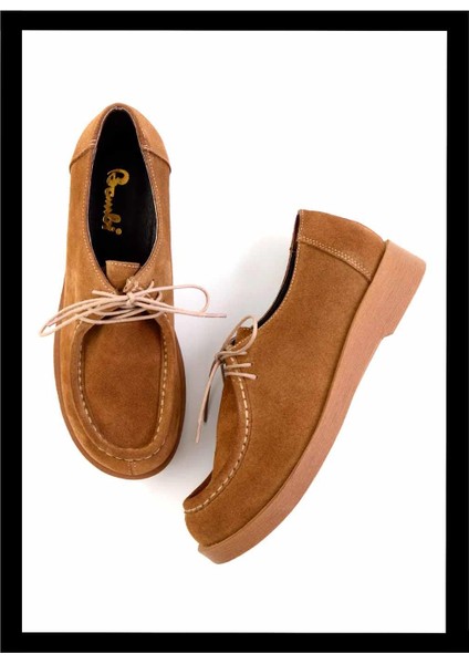 Toprak Süet Hakiki Deri Kadın Loafer Ayakkabı K01032162002
