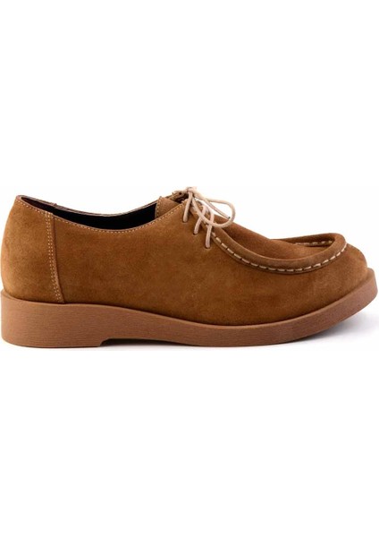 Toprak Süet Hakiki Deri Kadın Loafer Ayakkabı K01032162002