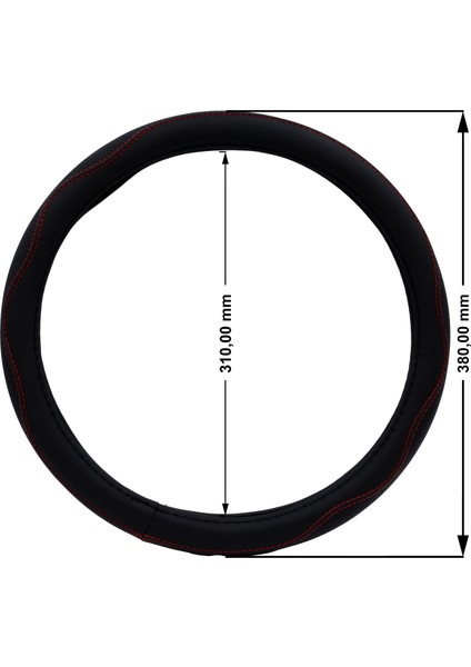 Oto Geçme Direksiyon Kılıfı Desenli Kırmızı Dikişli Suni Deri Siyah Renk TEQ-014BK/RD modelleri