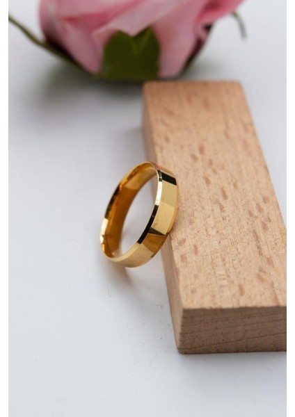 22 Ayar Altın Düz Köşeli Alyans Nişan Yüzüğü LKYZK1527 fiyatları