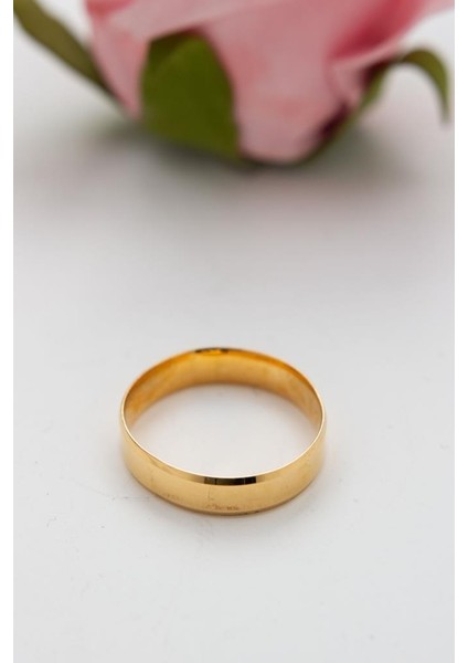 22 Ayar Altın Düz Köşeli Alyans Nişan Yüzüğü LKYZK1527 modelleri