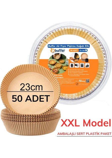 50 Adet Air Fryer Pişirme Kağıdı Tek Kullanımlık 23 cm Yuvarlak Pişirme Kağıdı Xxl Pvc Li (4738)