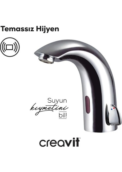 Fotoselli Lavabo Armatürü Çift Su Girişli