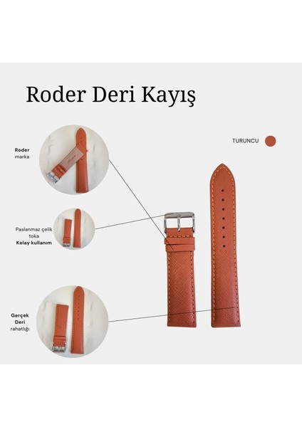 R4107 Roder Deri Kayış - Orange - 18MM fırsatları