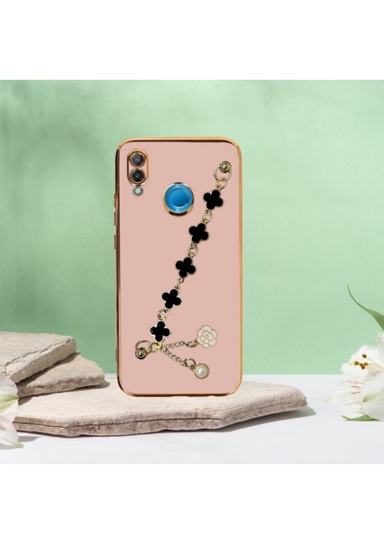 Huawei Y6 2019 Elçek Şanzelize Kılıf Rose Gold