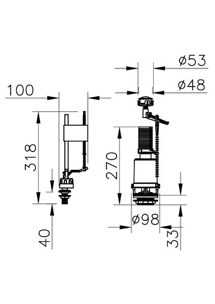 330B1314 Basmalı İç Takım Alttan Giriş 6l