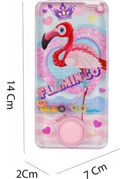 Retro Oyuncaklar Flamingo Desenli Su Oyunu Halka Geçirme Oyunu Model2