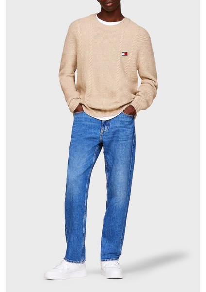 Streç Slim Fit Bisiklet Yaka Örme Kazak Erkek Kazak DM0DM19440 Ab9 modelleri