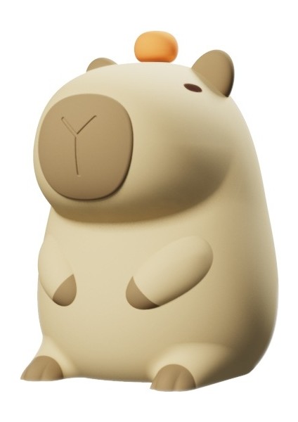 Kapybara Silikon Gece Lambası / Ortam Işığı / Yatak Odası Başucu Lambası, USB Arayüzü Şarj Edilebilir Refakatçi Uyku Işığı Çimdik Sensörü Işığı (Yurt Dışından)
