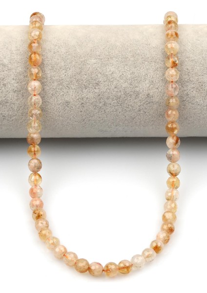 Sitrin Doğal Taş Dizi 6 mm Fasetli Küre Kesim fiyatları