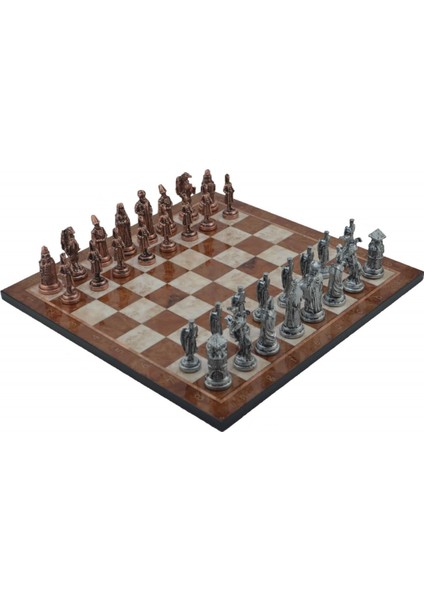 Gifthome Metal Satranç Takımı/seti; Büyük, Osmanlı&bizans, Antik ve Mocha Desenli Satranç Tahtası fiyatları
