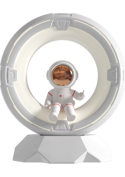 Spaceman Silikon Gece Lambası / Ortam Işığı / Yatak Odası Başucu Lambası, USB Arayüzü Şarj Arkadaşı Uyku Musluk Sensörü Işığı (Yurt Dışından)