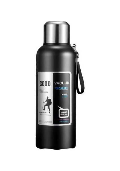 Büyük Kapasiteli Vakum Tüm Çelik 316 Paslanmaz Çelik Su Yalıtım Kabı Açık Seyahat Termos 600ML/800ML/1000ML/1500ML/2000ML (Yurt Dışından)