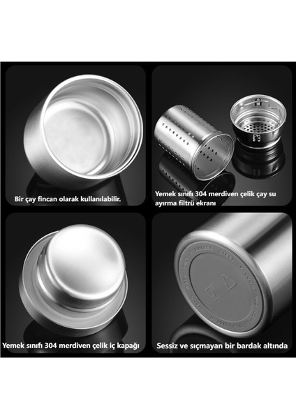 Büyük Kapasiteli Vakum Tüm Çelik 316 Paslanmaz Çelik Su Yalıtım Kabı Açık Seyahat Termos 600ML/800ML/1000ML/1500ML/2000ML (Yurt Dışından)