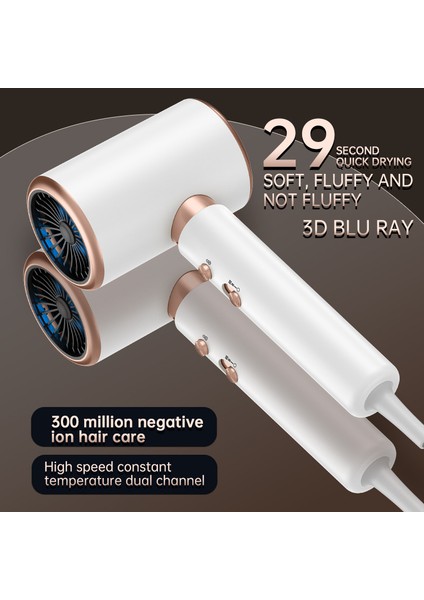 Ev Tipi Anyon Saç Kurutma Makinesi Saça Zarar Vermez Yüksek Güçlü 2000W Yüksek Hızlı Rüzgar Türbini (Yurt Dışından) fırsatları