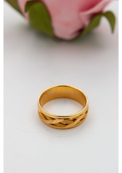 22 Ayar Altın Kalemli Alyans Nişan Yüzüğü LKYZK1531 modelleri