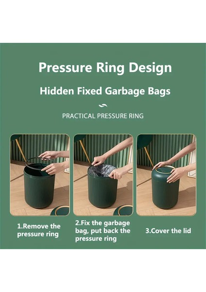 Çizgili Pres Tipi Büyük Kapasiteli Masaüstü Temizlik Çöp Kovası Oturma Odası/mutfak/yatak Odası (Yurt Dışından) fiyatları