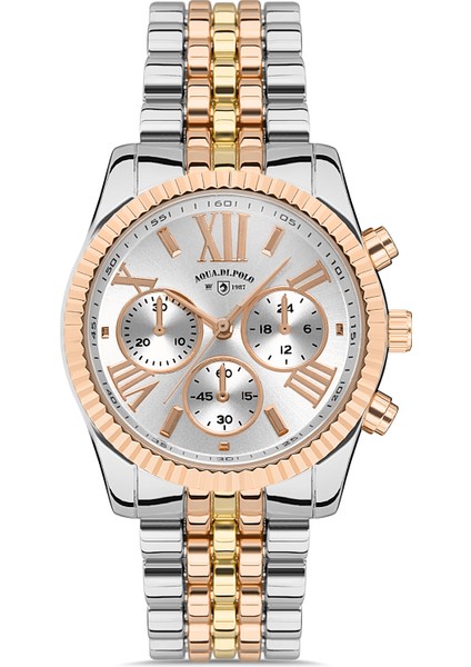 Aqua Di Polo 1987 Rose Gold Metal Kadın Kol Saati APWS012505