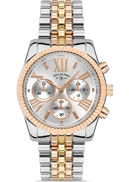 Aqua Di Polo 1987 Rose Gold Metal Kadın Kol Saati APWS012505