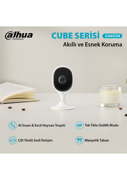 DH-C5A 5mp 10M Ir Wifi Iç Mekan Cube Ip Kamera