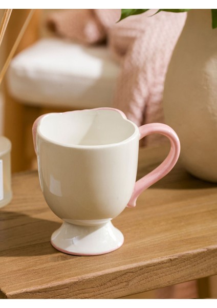 Beyaz Fiyonk Desenli Prenses Seramik Kupa 300 ml fiyatları